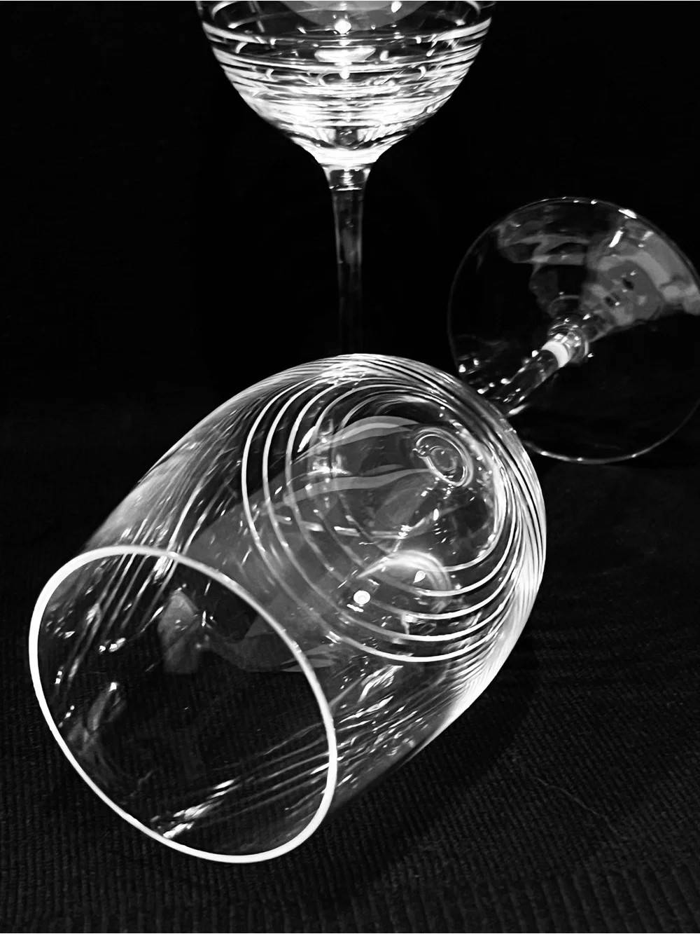 Vintage Luminarc Harena Cut Crystal Wine Glasses Set of 4 Made in France 8”